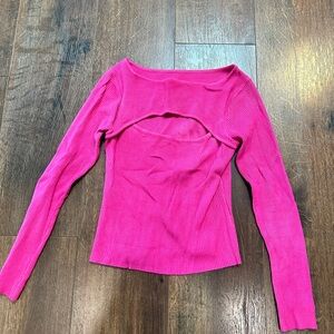 Amazon Fuchsia Ribbed Crop Top